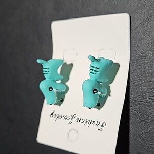 Blue 🎁 Dinosaur Chomp Earrings